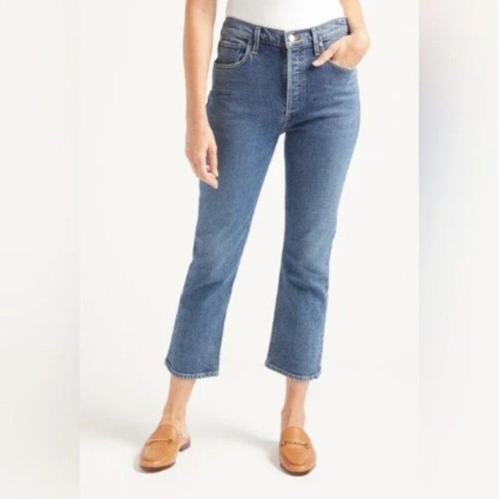 AGOLDE Riley High Rise Straight Crop in Transfer Rich Size 29